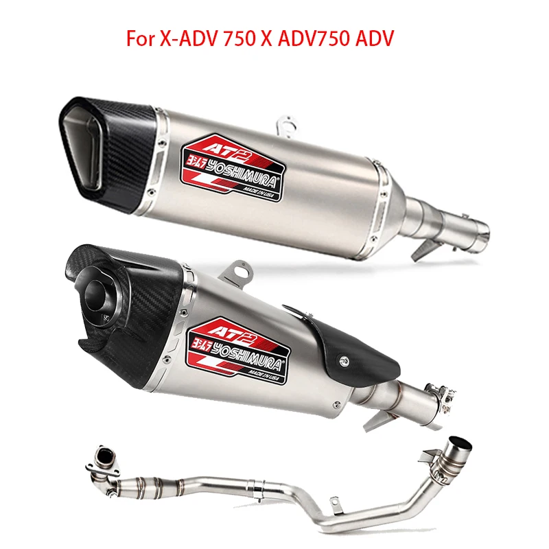 

Slip On Motorcycle Exhaust Muffler Escape Systems Tube Header Front Link Pipe For Honda X-ADV 750 X ADV750 ADV 2017 2018 - 2023