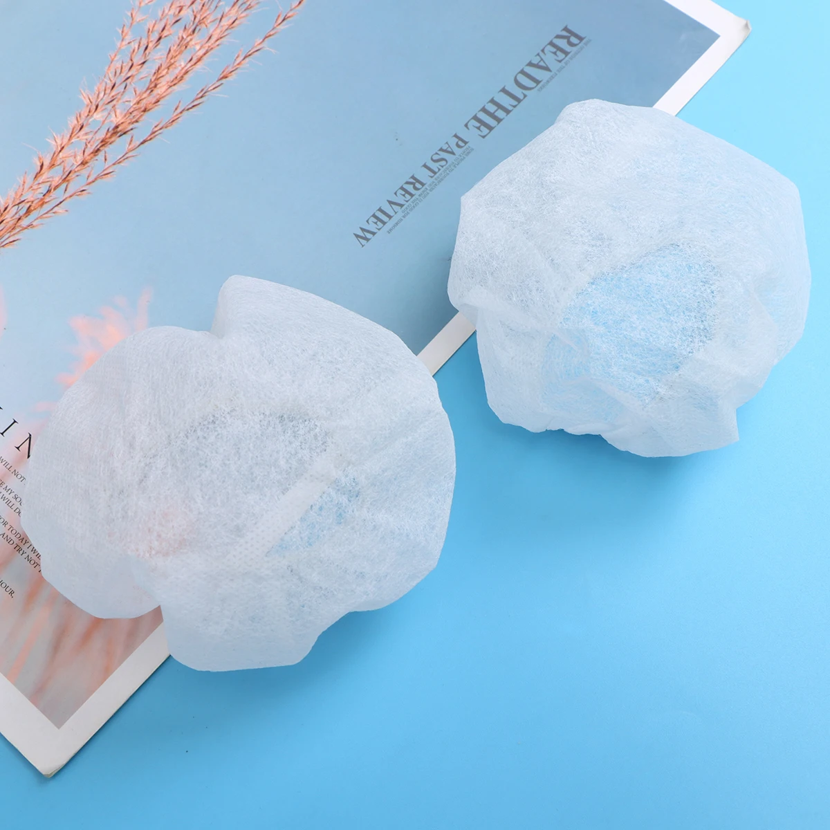 

100pcs Disposable Nonwoven Headset Covers Stretchable Replacement For Headphones Hygienic Earphone Protectors White