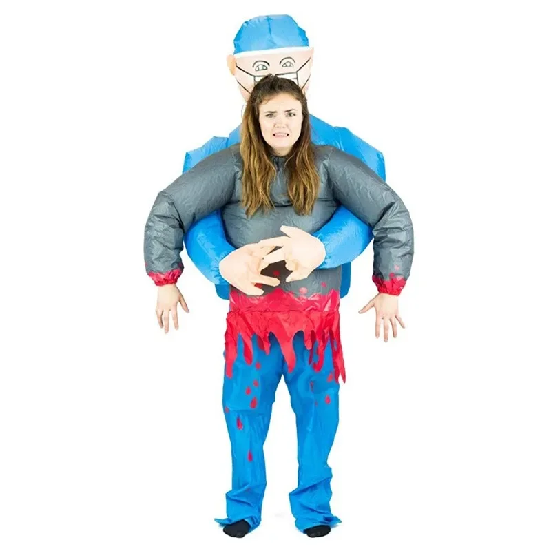 Halloween Funny Show Costume Horror Bleeding Surgeon Inflatable Costume Ghost Hug Inflatable Costume Props