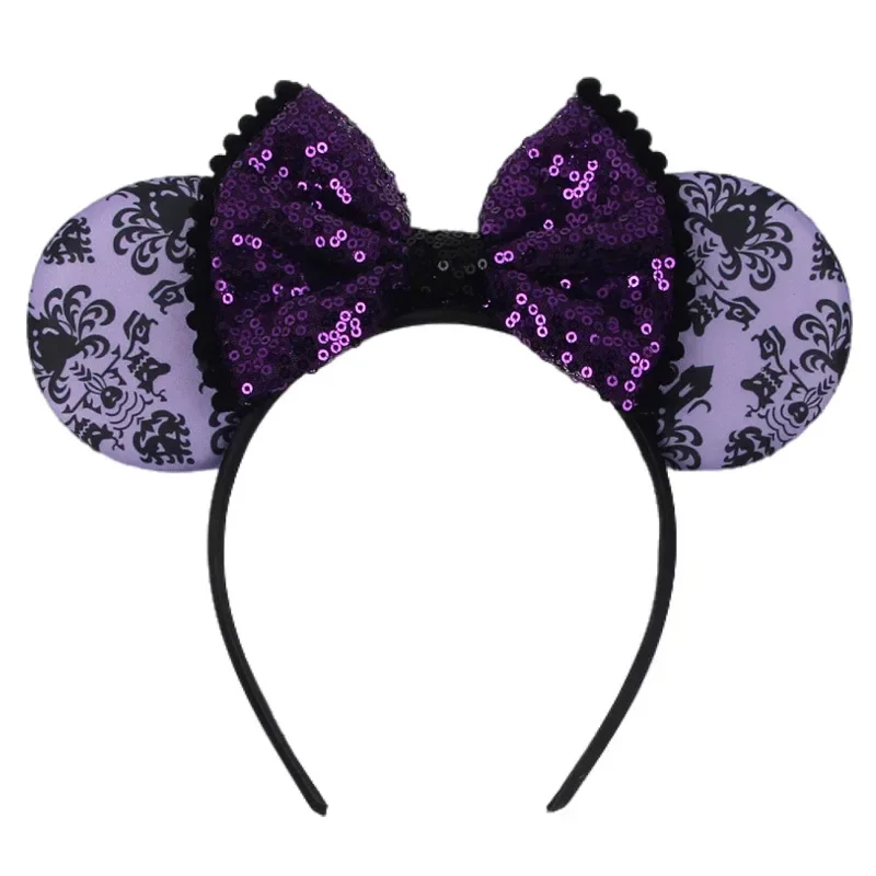 Disney The Little Mermaid Ursula Ear Headband For Adults Halloween Ghost Bat Bows Hairbands Women Girls Party Hair Accessories