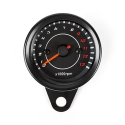 LED Backlight Motorcycle Tachometer Gauge For Suzuki Honda Harley Yamaha ...