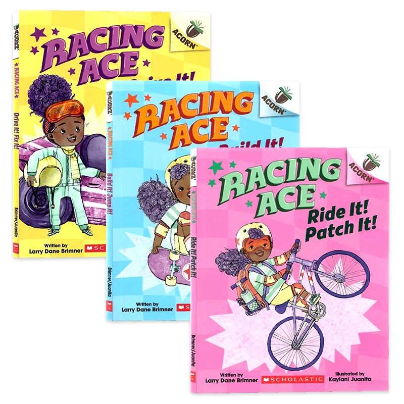 

3 books/set, Racing Ace 1 2 3, Children's books aged 4 5 6 7 English book, Picture Books HJ-065