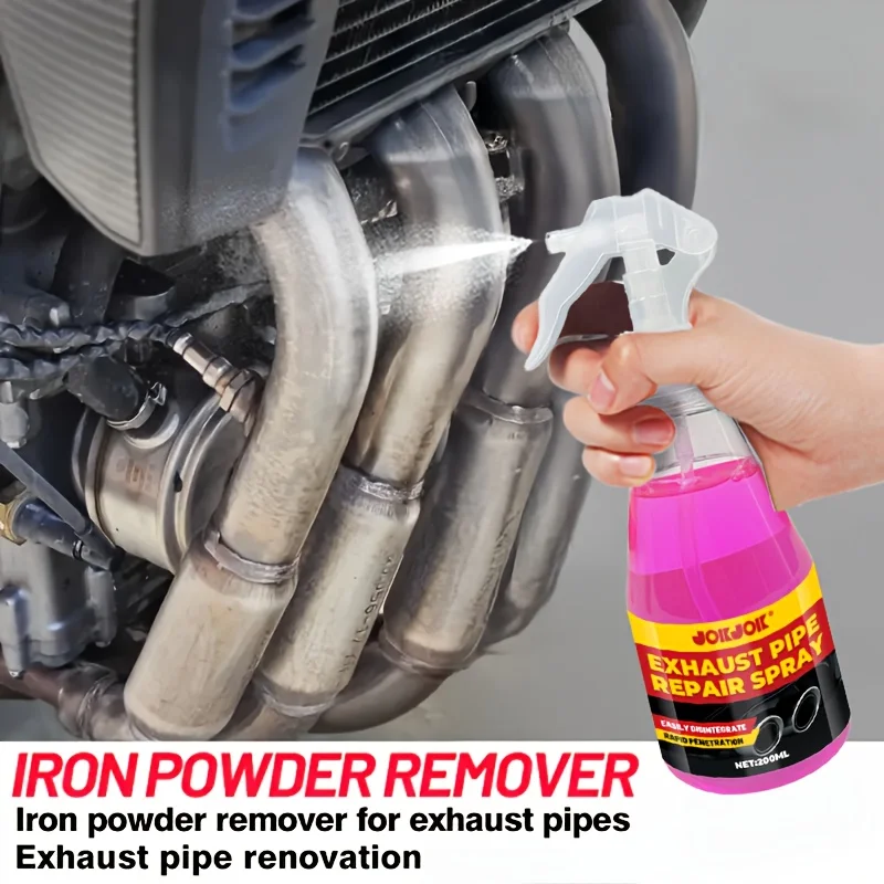Spray de proteção e reparo de tubos de metal, revestimento antiferrugem resistente, limpador de exaustão, removedor de pó de ferro, seguro para todos os veículos