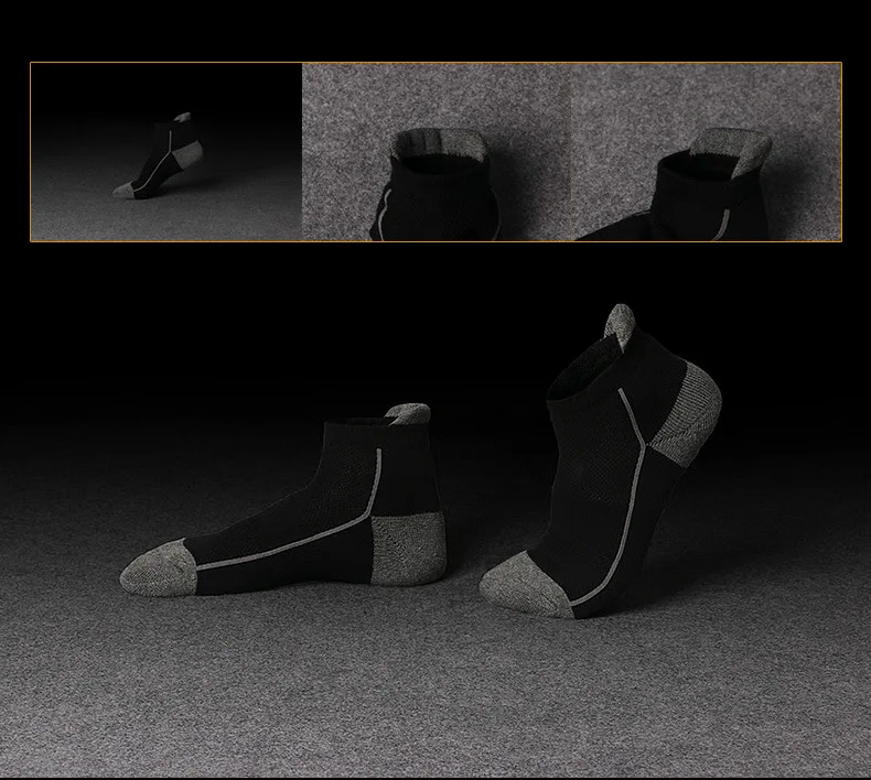 5 Paar/Set Herrensocken aus Baumwolle für Sport, Basketball, Laufen, Hochwertige Komfortable Atmungsaktive Neue Männer-Socken – Detail 8