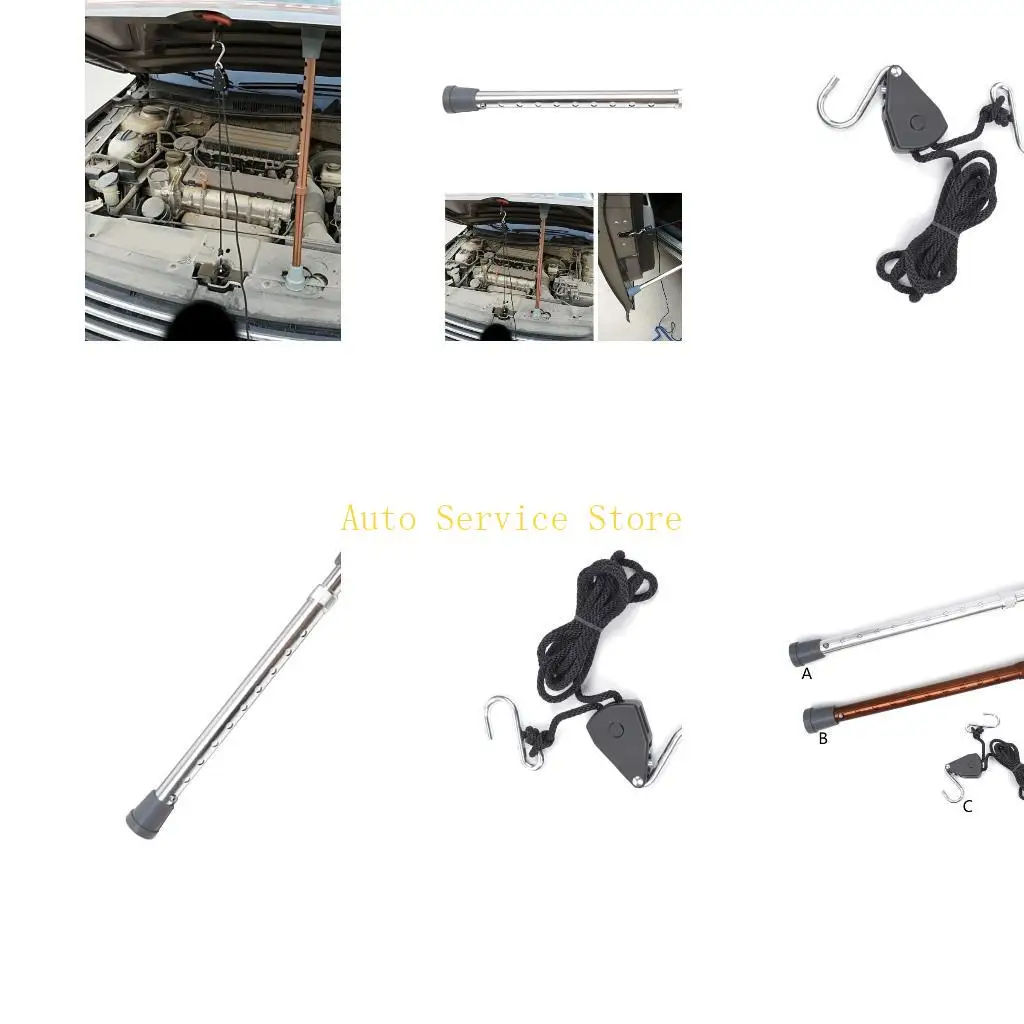 

462A Dent Repair Tool Aluminum Hood Engine Cover Lift Up Support Props Lifting Rod