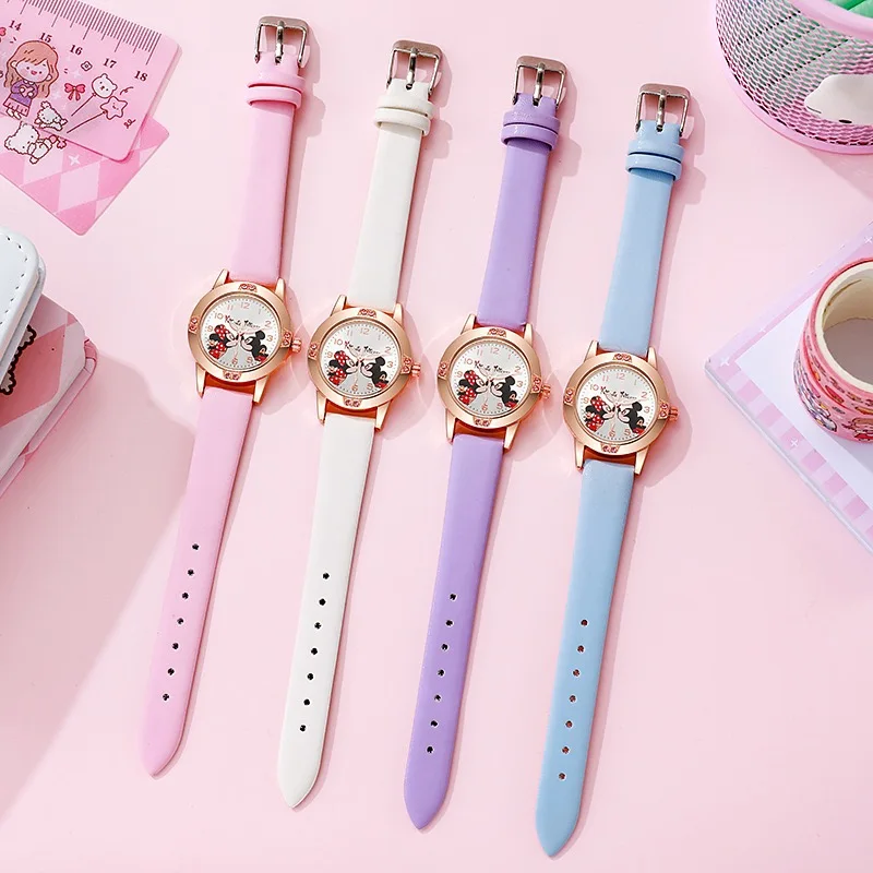 Disney Mickey Watch for Kids Watches Boys Girl Wristwatch Birthday Presents Minnie Mouse Children Wristwatches