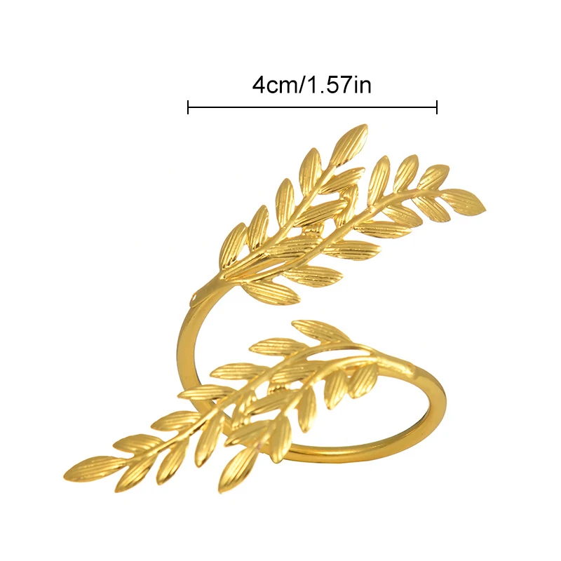Metal Napkin Rings Gold Leaves Napkin Rings Holder Napkin Buckle For Thanksgiving Wedding Party Home Kitchen Home Table Decor