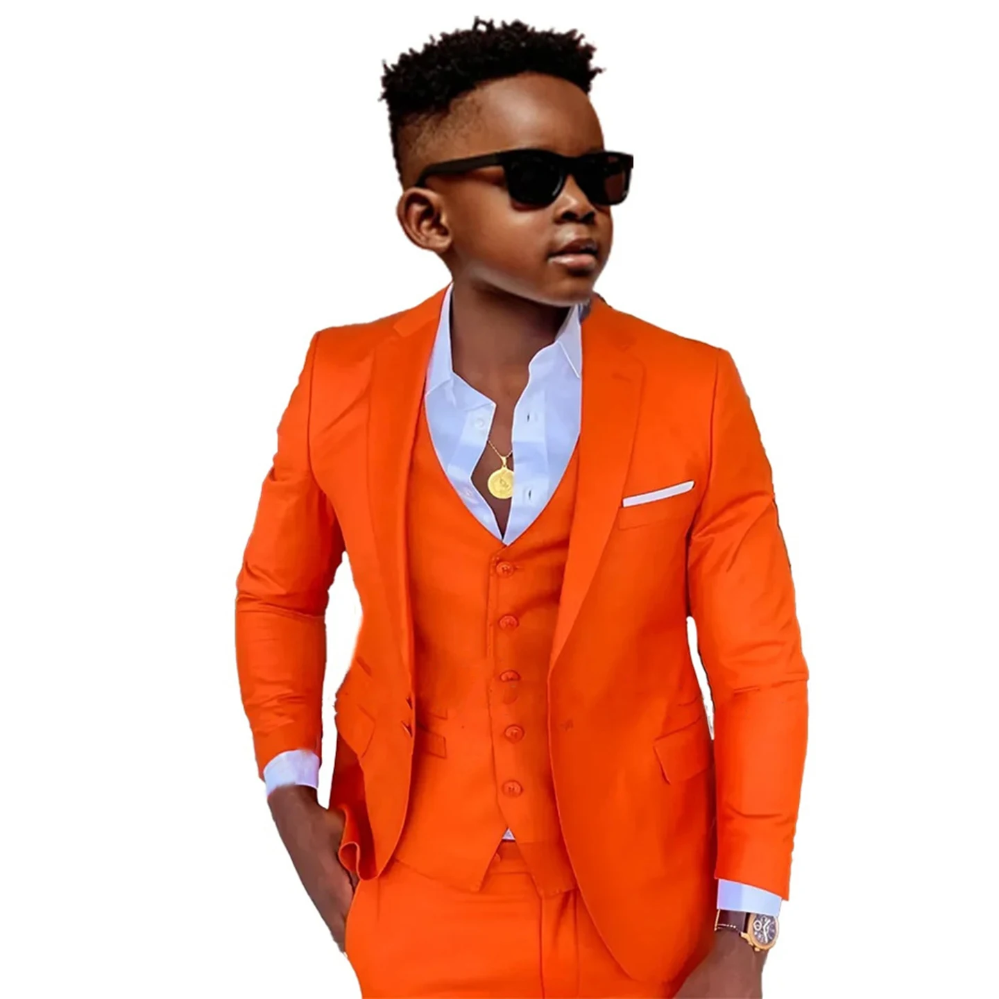 

Boys' Stylish Suit for Kids boys 3-16 Years Slim Fit Performance Boys Suit Set Wedding Birthday Party Blazer Pants Vest