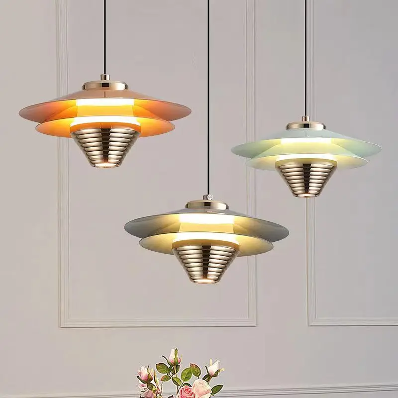 Danish Design LED Art Pendant Light Multicolor Umbrella Hanging Chandelier Living Dining Room Restaurant Lustre Pendant Lamp