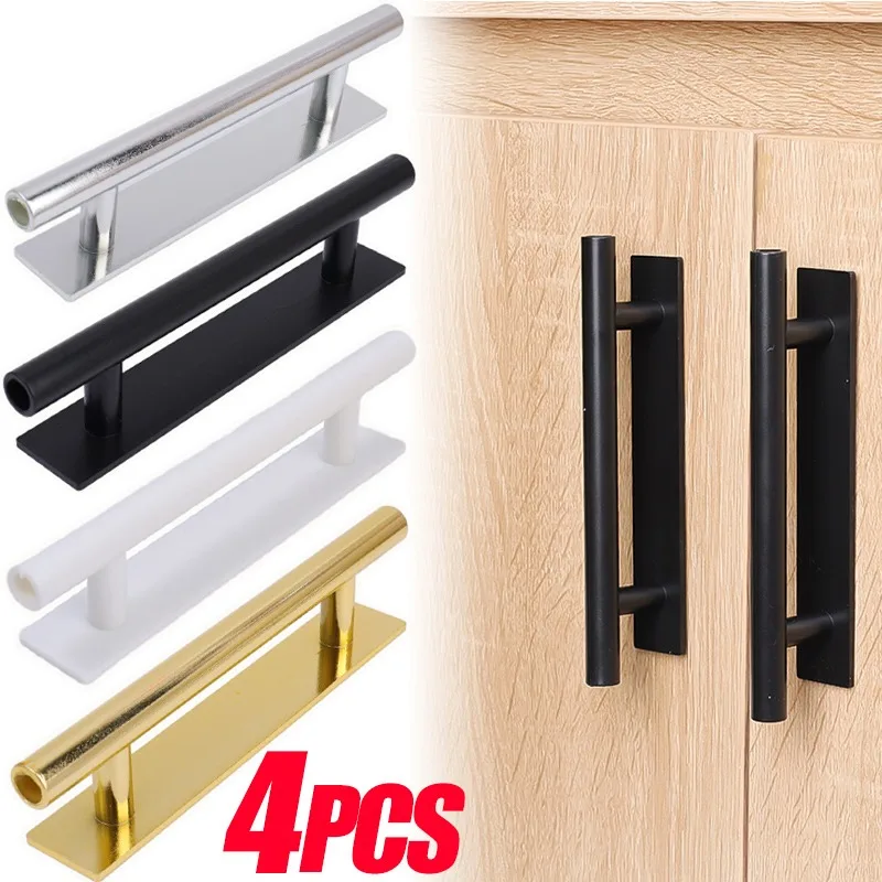 4/1Pcs Self-Adhesive Furniture Door Handles Punch-Free Cabinets Drawers Knobs Wardrobe Auxiliary Handles Hardware Accessories