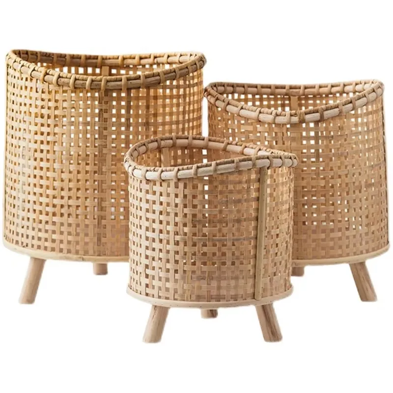 Flowers Handmade Rattan Storage Shelf Multifunctional Shelf Decoration Workmanship Exquisite Rack For Plants