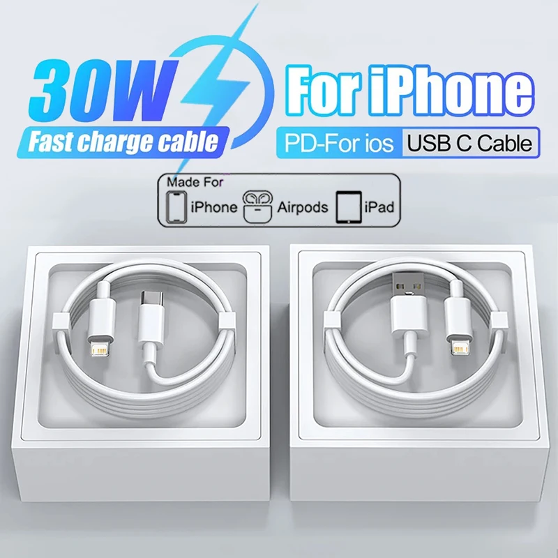 Get a High-Quality Apple Original 30W Fast Charging Cable for iPhone at an Unbeatable Price!
