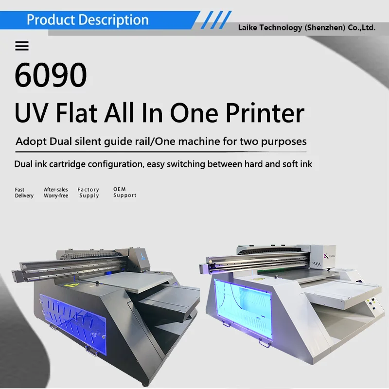 6090 UV DTF Printer With Xp600 Hybrid Printer: Seamlessly Switch Between Flatbed Modes For Versatile Applications