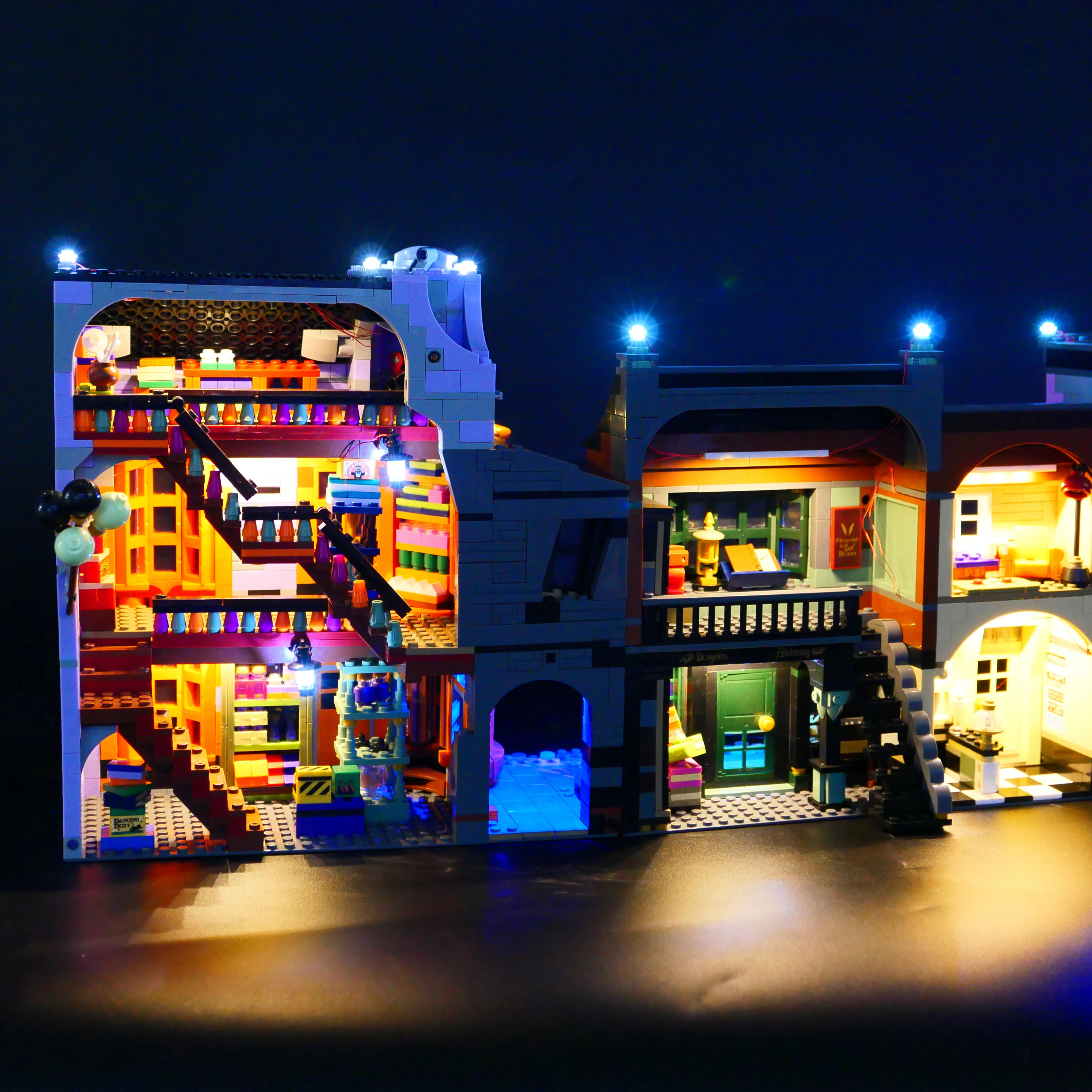 75978 매직 위저드 앨리 빌딩 블록 모델 스트리트 뷰 장식 조명 세트(조명만 해당)와 호환되는 LED 조명 키트