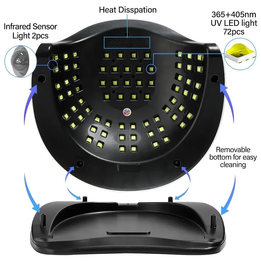 Sun x19 nagel lampe 320w nagel trockner mit infrarot sensor gel politur trocknungs lampe schnell trocknend alle nagel gel maniküre salon werkzeuge