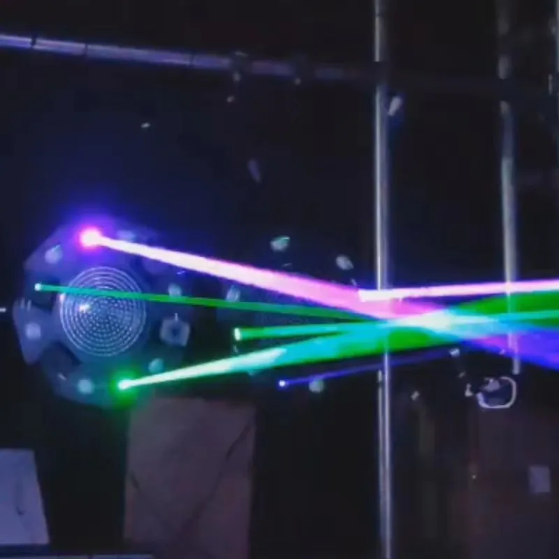 BOTAI Professional Stage Moving Head Light 6x500mW RGB Laser 6x5W Warm White LED 325LEDs Strobe DMX512 Control for KTV Warehouse