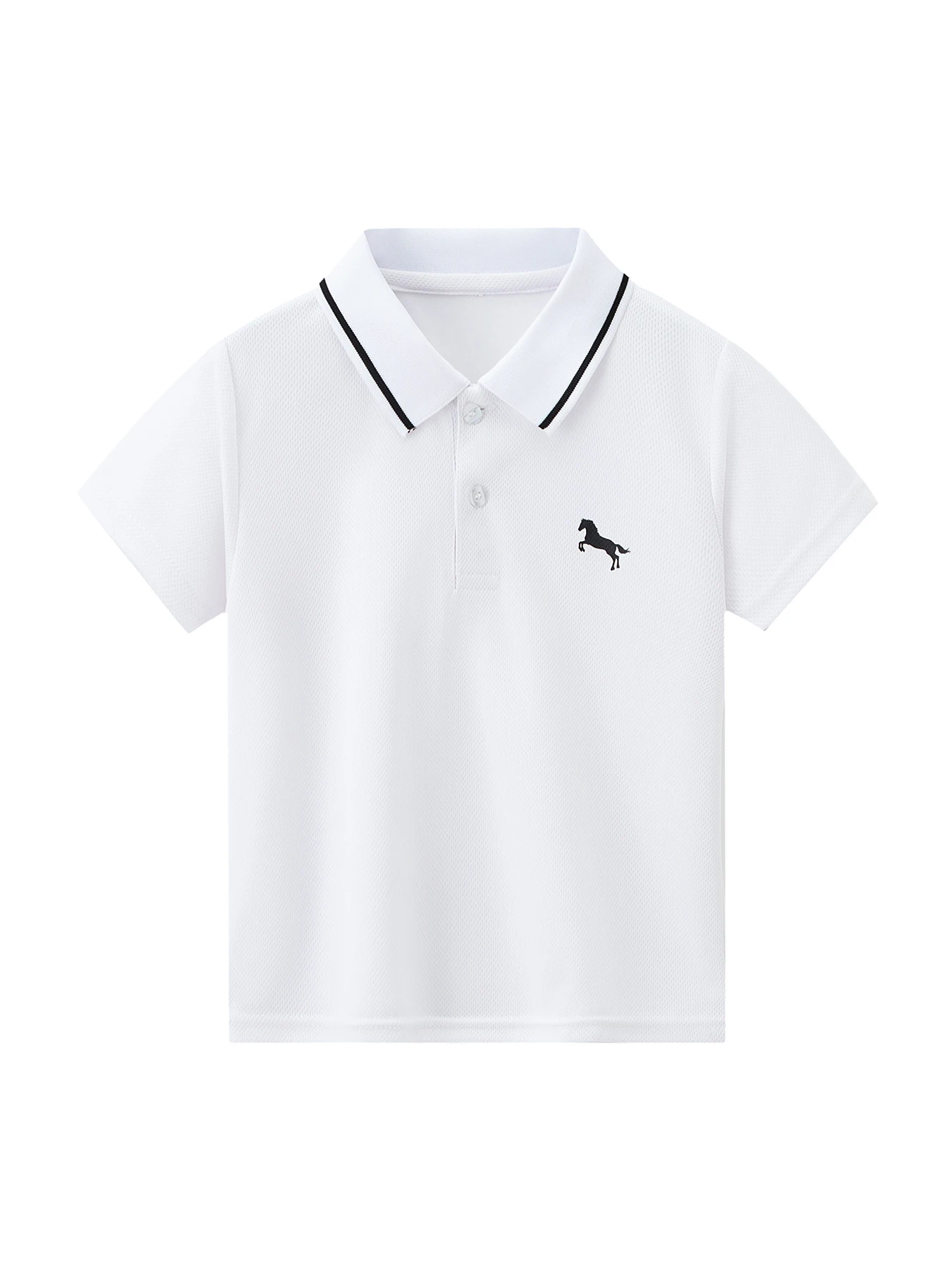 3-teiliges Set aus frischen Sommer-Poloshirts für Jungen und Mädchen, vielseitig und attraktiv, kurzärmeliges Revers-T-Shirt – Detail 10