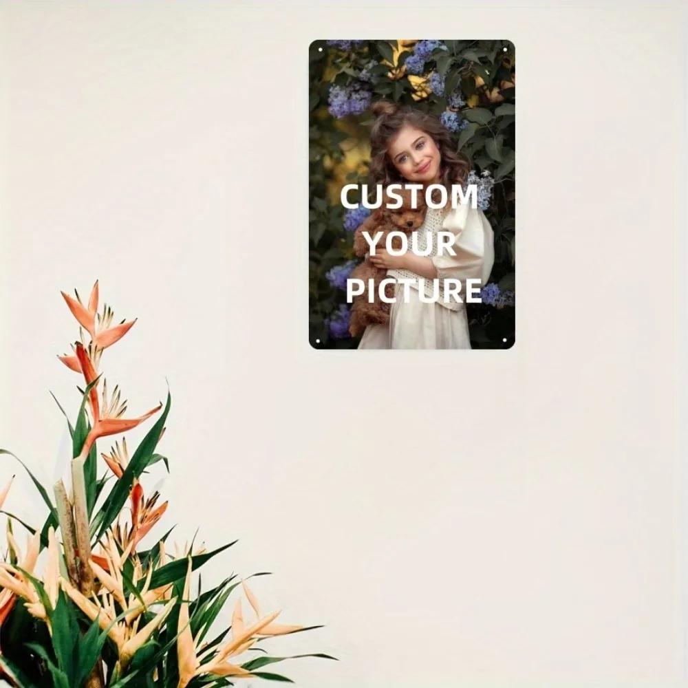 20.32x30.48cm Retro Customizable Metal Wall Plaque Personalized Picture Logo Text Durable Decor For Home Cafe Garden Garage
