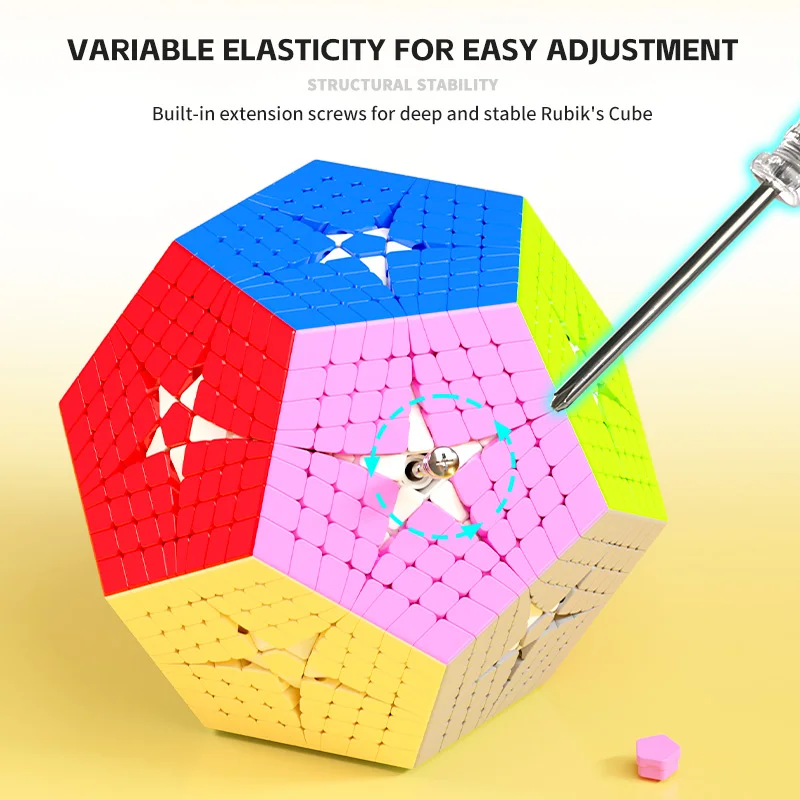 سلسلة Megaminx Cube عالية المستوى |   12-Sided Dodecahedron 5x5 6x6 7x7 8x8 |   تحدي مكعب السرعة الاحترافي، مكعب دوران سلس