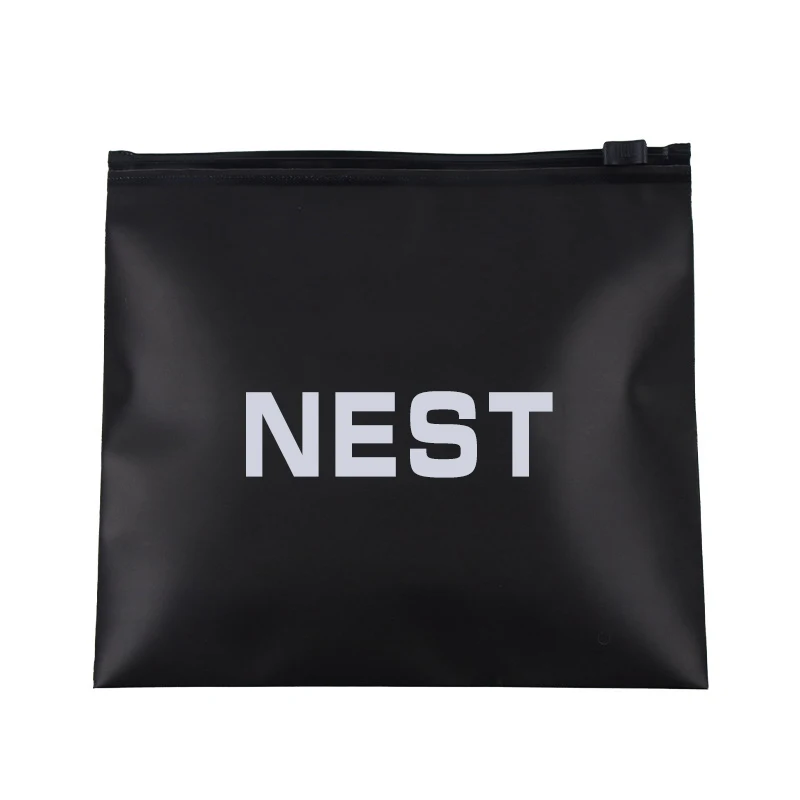 Customized productPackaging Black Zipper Bag ,plastic Clothing Packaging Bag High Quality Custom Black Package PVC PE Security S