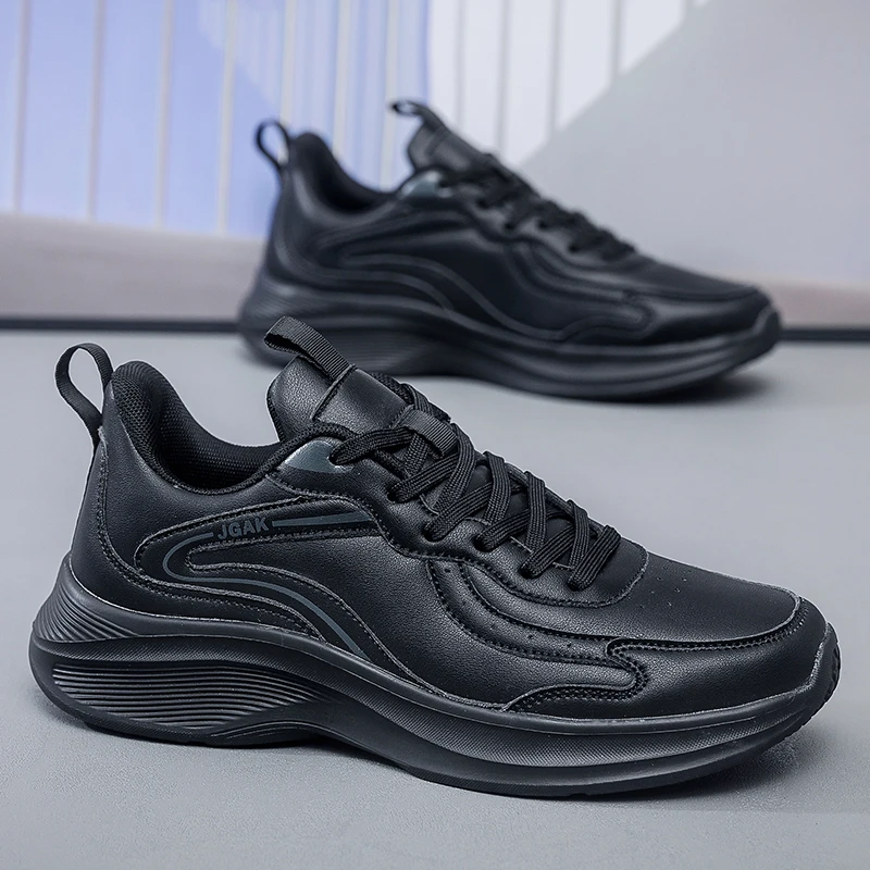 

Мужские кожаные кроссовки больших размеров, спортивная повседневная обувь для ходьбы, бега, дропшиппинг, весна-осень, 48 s, 49 s, 50 s, 51 s