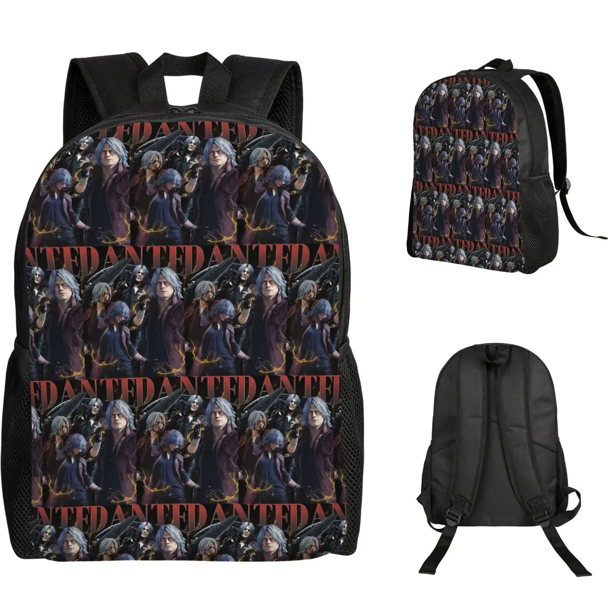 Limited Dante Devil May Cry Backpack Student Boys Girls BookBag School Bag Laptop Shoulder Bags
