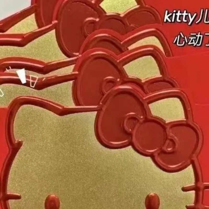 Hello Kitty Cartoon Schattig Bronzing Groot Gezicht Kat Driedimensionaal Rood Pakket Gepersonaliseerde Feestelijke Bruiloft Rood Pakket Groothandel