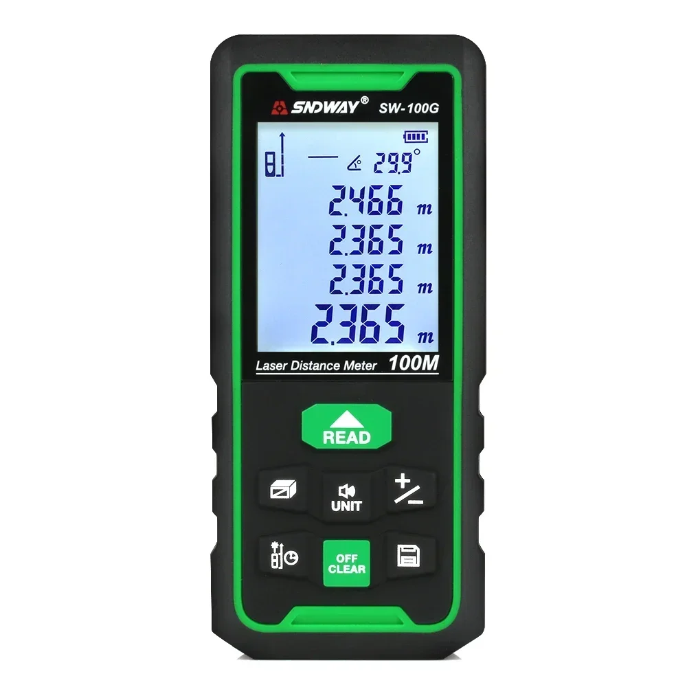 

YYHC-Laser Distance Meter Green Digital Rangefinder 100m 70m 50m Range Finder Tape Measure Electronic Level