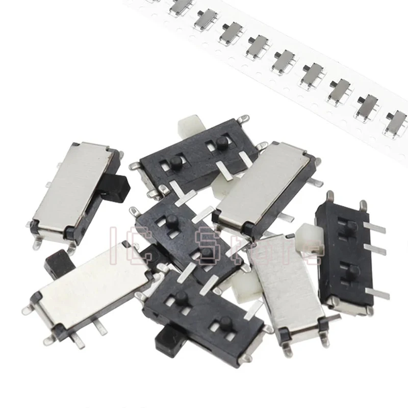 1000PCS Toggle Switch 7 Pin ON/OFF 1P2T SPDT MSK-12C02 SMD Mini Slide Switch for MP3 MP4 Reel White Black