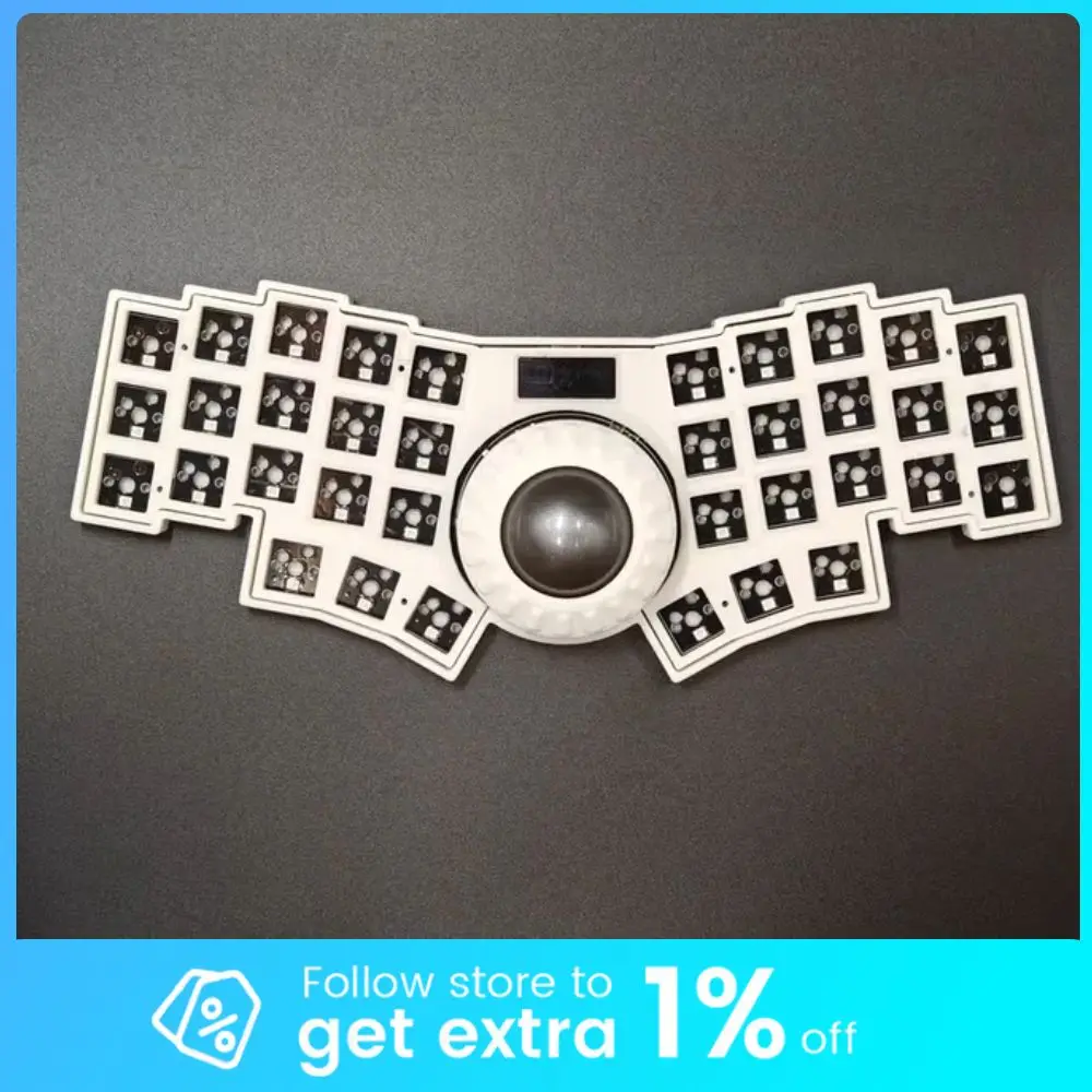 

C35 Ball Keyboard Trackball Wired Keyboard Kit With Oled Rp2040 Supports Vial Mechanical Keyboad Rgb Matrix Lighting 10 Layers