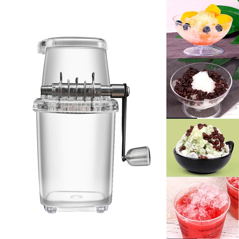 

Portable Manual Ice Crusher Shape Hand Crank Manual Ice Crusher Shaved Ice Machine Kitchen Bar Ice Blenders Fun Drinks