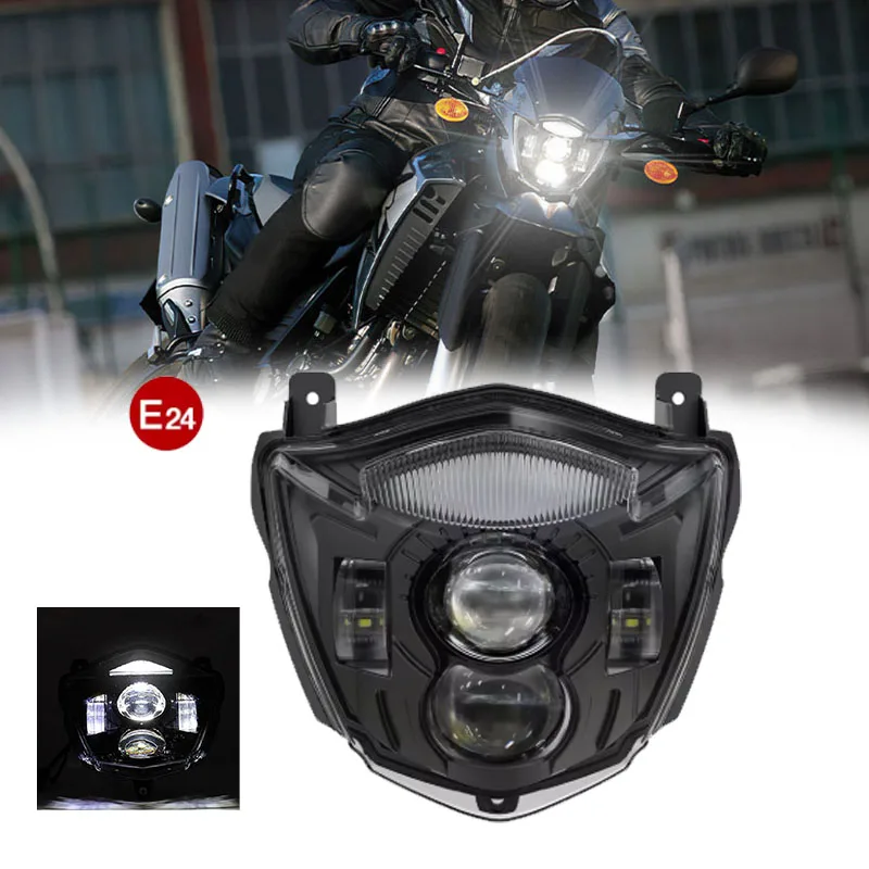For Yamaha XT660R XT 600 R 2004-2016 XT660X 2004-2006 LED HeadLight Lamp With DRL Headlamp Motorcycle Light Assembly E24 E-mark