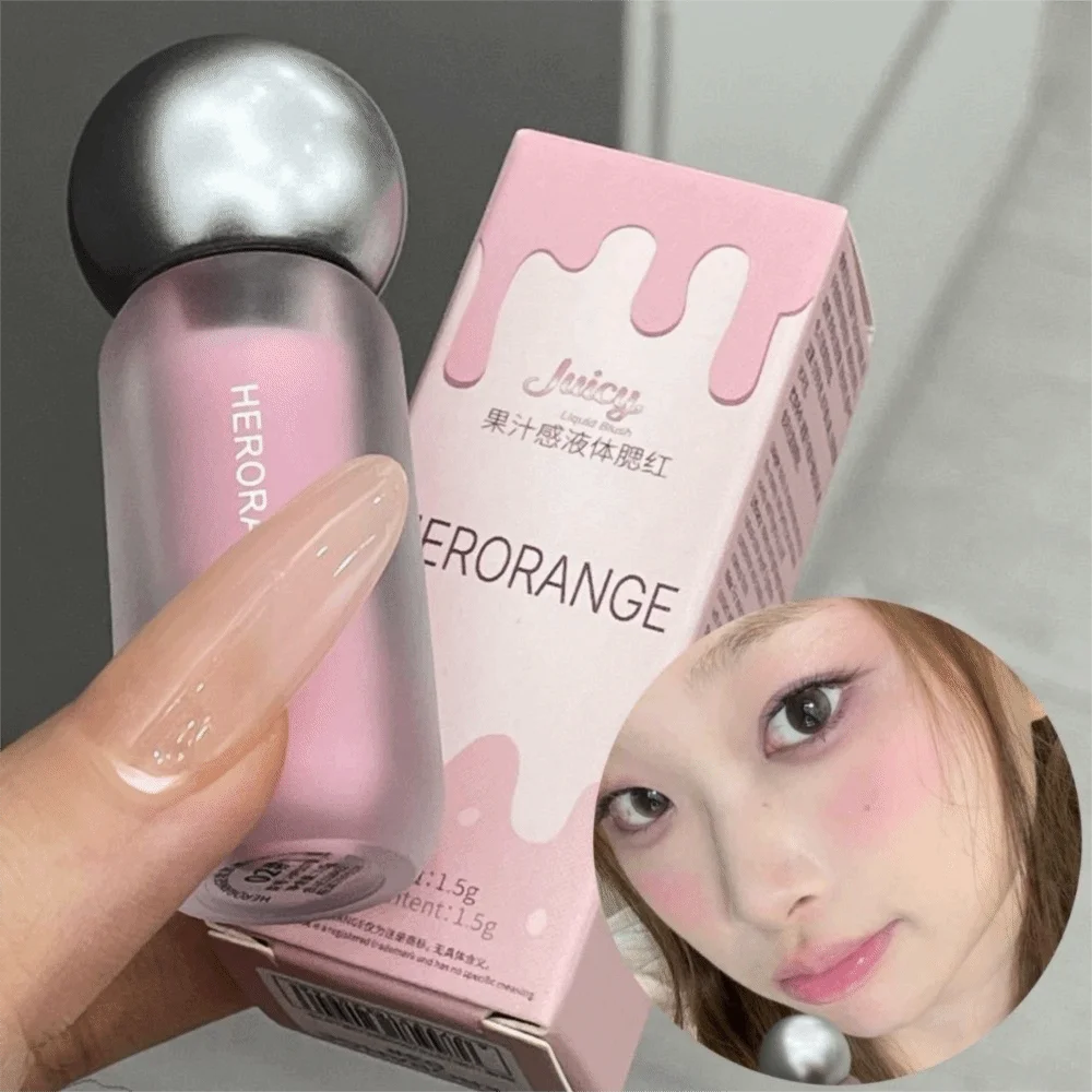 New Brightening Liquid Blusher Water Light Moisturizing Juice Liquid Blush Rouge Long Lasting Blush Stick Women