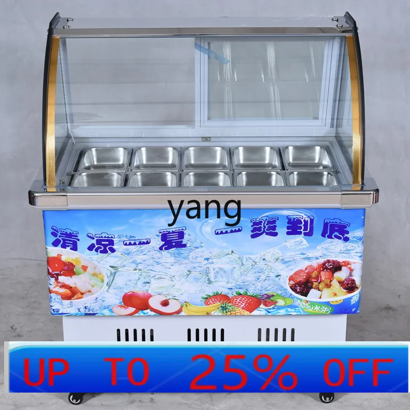 CX-cuenco refrigerado para pollo, fruta, Laosi, gabinete para sopa de frutas, exhibición de hielo en polvo, gabinete para alimentos frescos cocidos