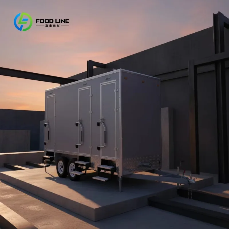 Customized Luxury Rolling Mobile Toilet Trailer Towable Outdoor Restroom for Events Camping Park