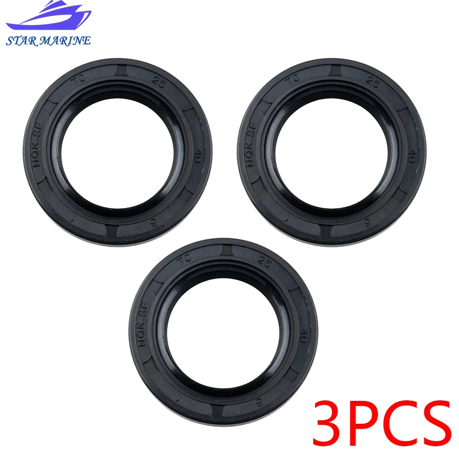 

3 шт. сальник для подвесного двигателя YAMAHA OEM, нижнее уплотнение масляного уплотнения S-TYPE 93101-25M03-00 93101-25M03, заменяет детали 25X40X6