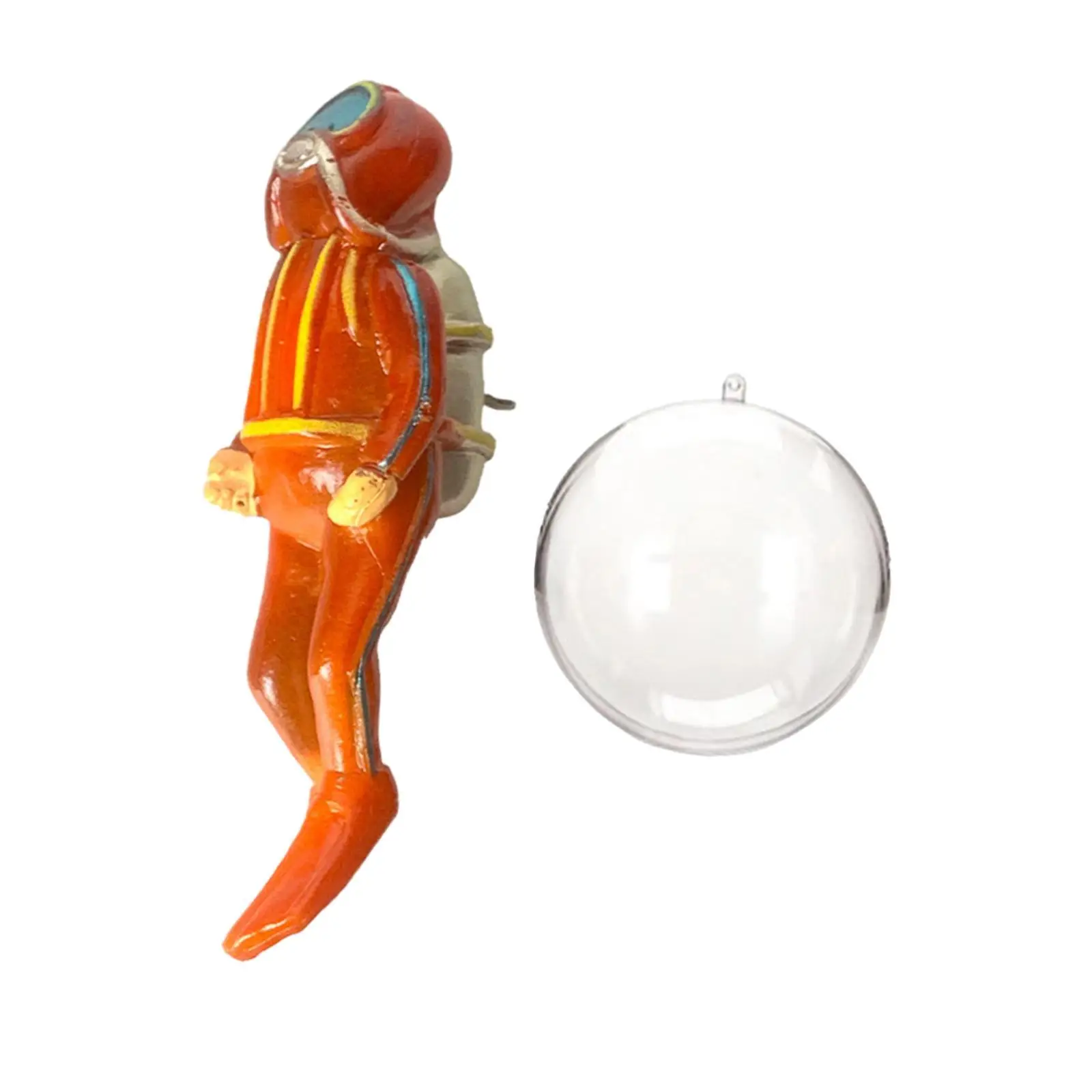 Resin Miniature Diver Figurine for Aquarium Decoration Underwater World with