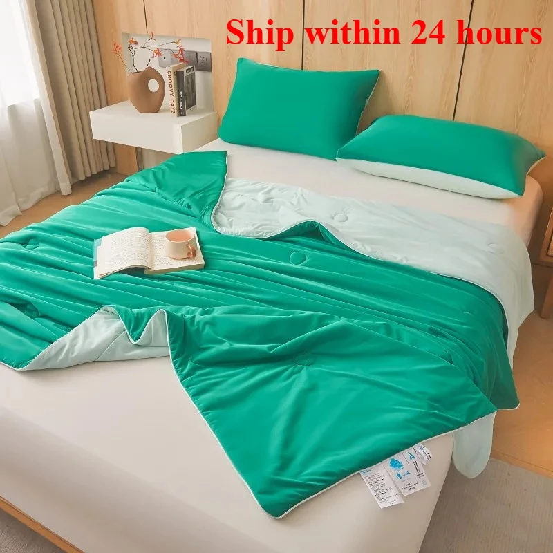 

2025 class A cool summer cool quilt ice silk summer quilt single double machine washable summer thin quilt