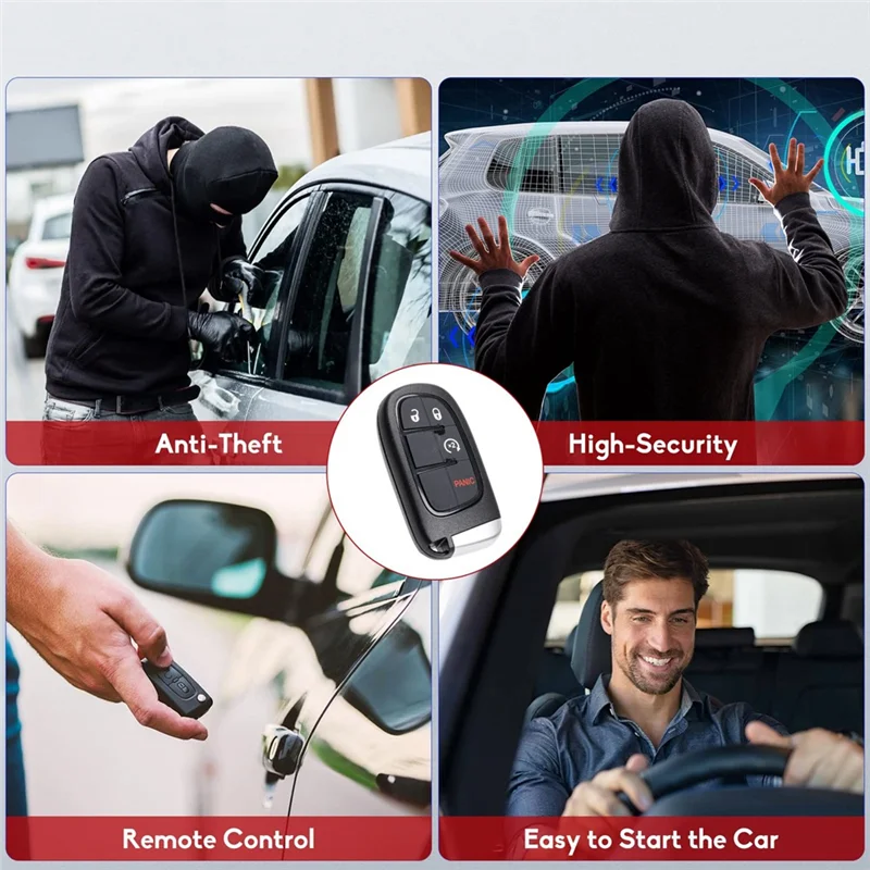 

Автомобильный ключ с дистанционным управлением GQ4-54T для Dodge Ram 1500 2500 3500 2013-2018 433 МГц ID46 чип 56046956AC