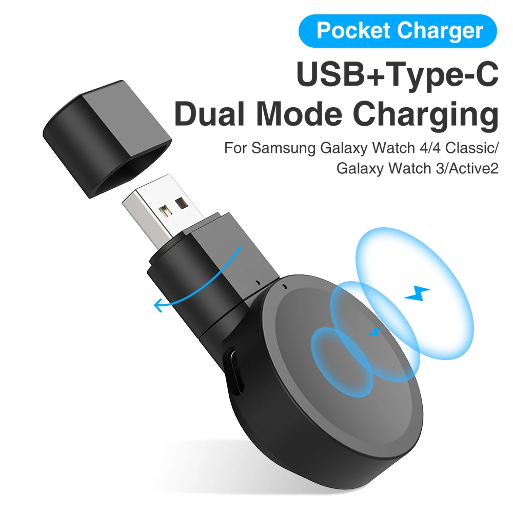Caricabatterie USB per Samsung Galaxy Watch 4 Classic 42mm 46mm per Galaxy Watch4 40mm 44mm accessori Smartwatch