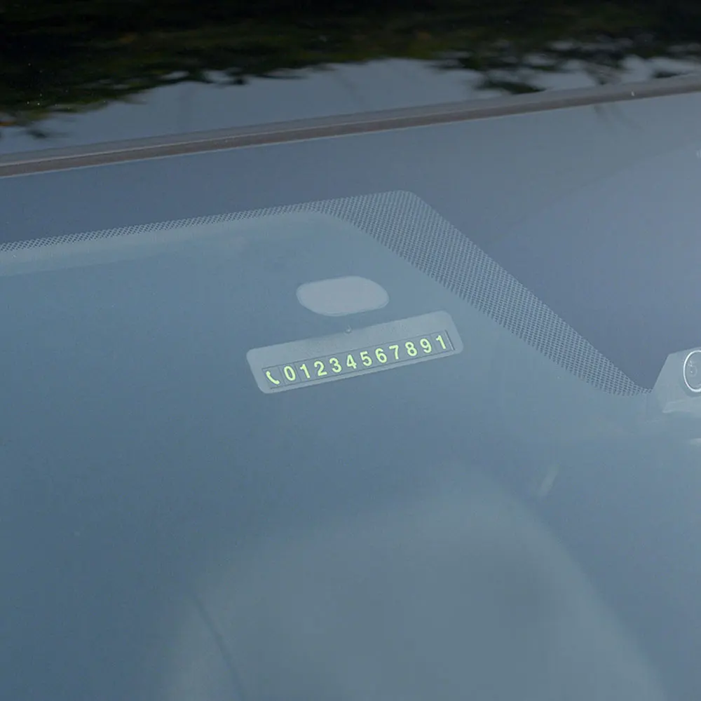 Luminous Car Temporary Parking Card Phone Number Plate Hidden Auto Telephone Card Plate Stop Sign Car Interior Accessories - Image 6