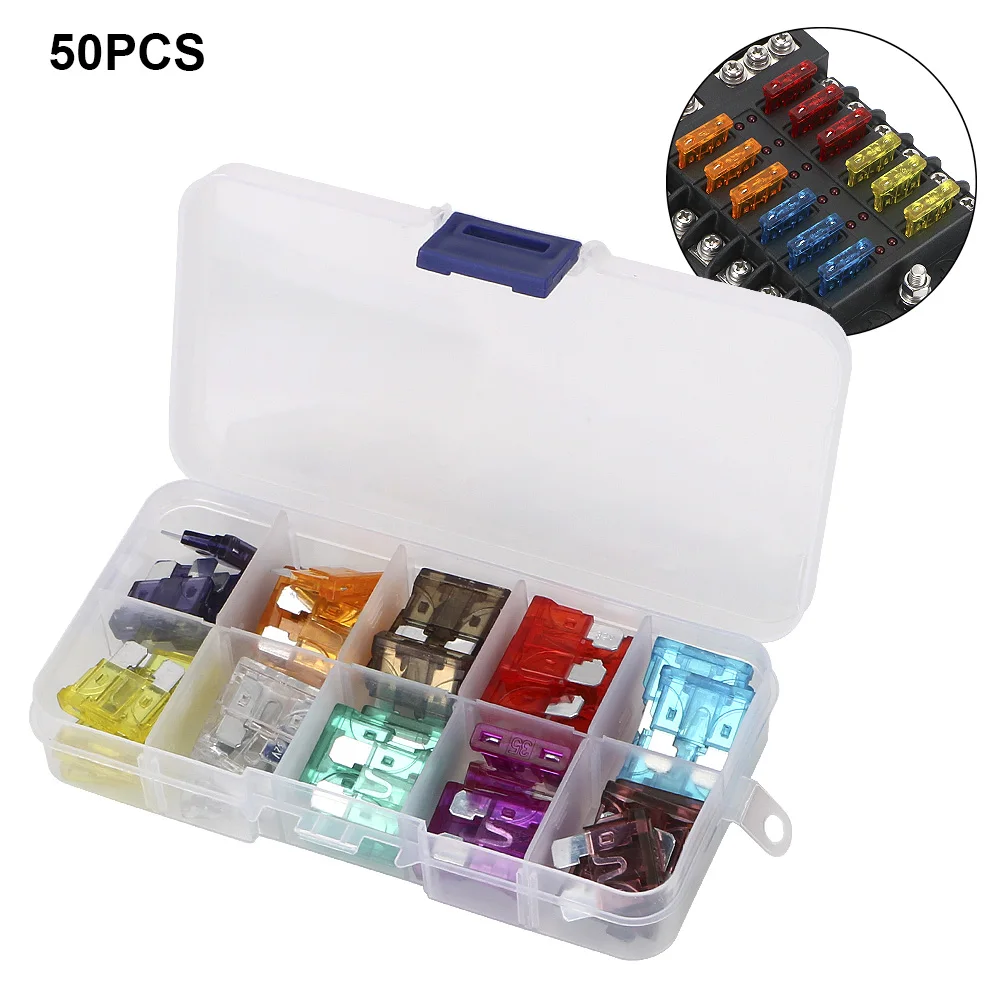 Mit Box Car Truck Sicherungen Auto Blade Typ Sicherungs satz 7,5 Stück Clip Sortiment 2a 3a 5a 0,5a 10a 15a 20a 25a 30a 35a 40a Ampere