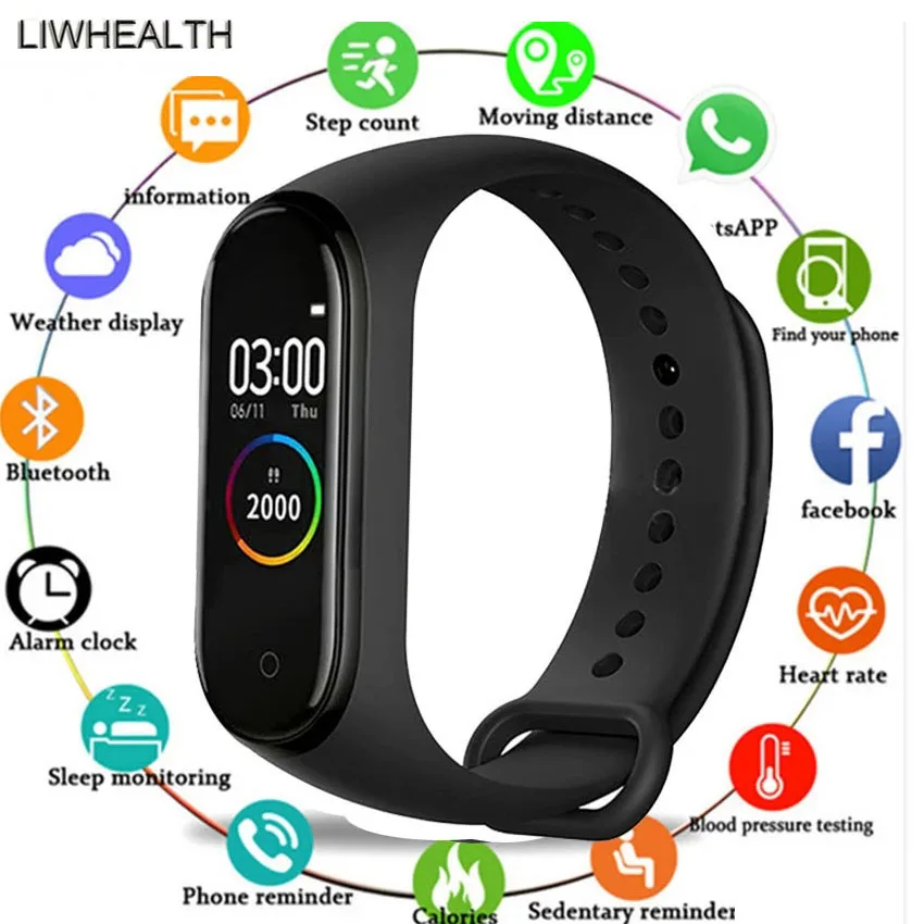 Cheap Watch Smart Band Fitness Tracker Bracelet Pulseira M4 Smartband For IOS/Xiaomi/Honor PK Mi Band 6/4 Not Xiomi 5