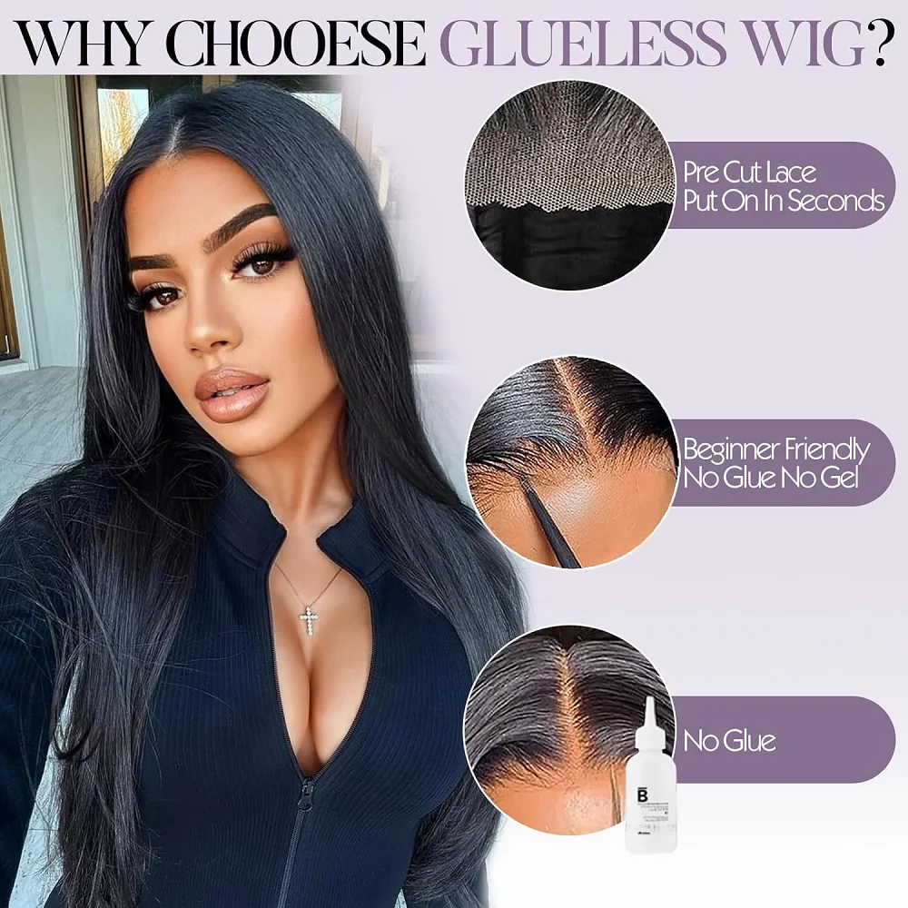 32 Inches Bone Straight Wigs Human Hair For Women Wear And Go Glueless Wigs Pre Cut Transparent Lace Brazilian Remy Hair