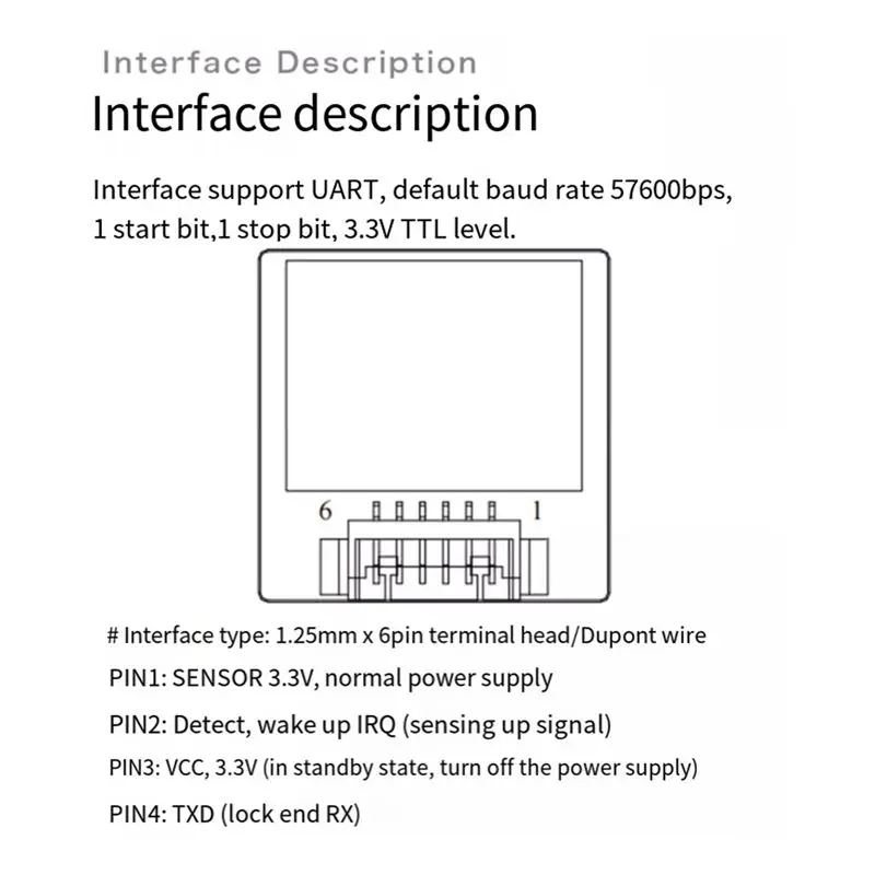 AA94-Fingerprint Identification Module ZW0608 Square Semiconductor Capacitive Fingerprint Acquisition Sensor Switch Module