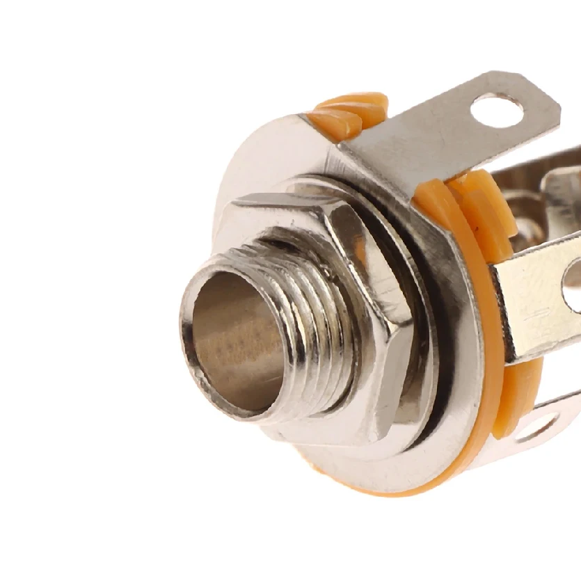 Female Connectors Terminals 6.35mm Mono Stereo Panel Mount Socket 4/6Pin with Solder Terminals