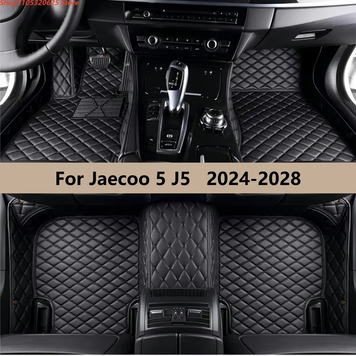 Tappetini Auto Personalizzati per Jaecoo 5 J5 2024 2025 2026 2027 2028 Set Completo di Tappeti in Pelle per Auto