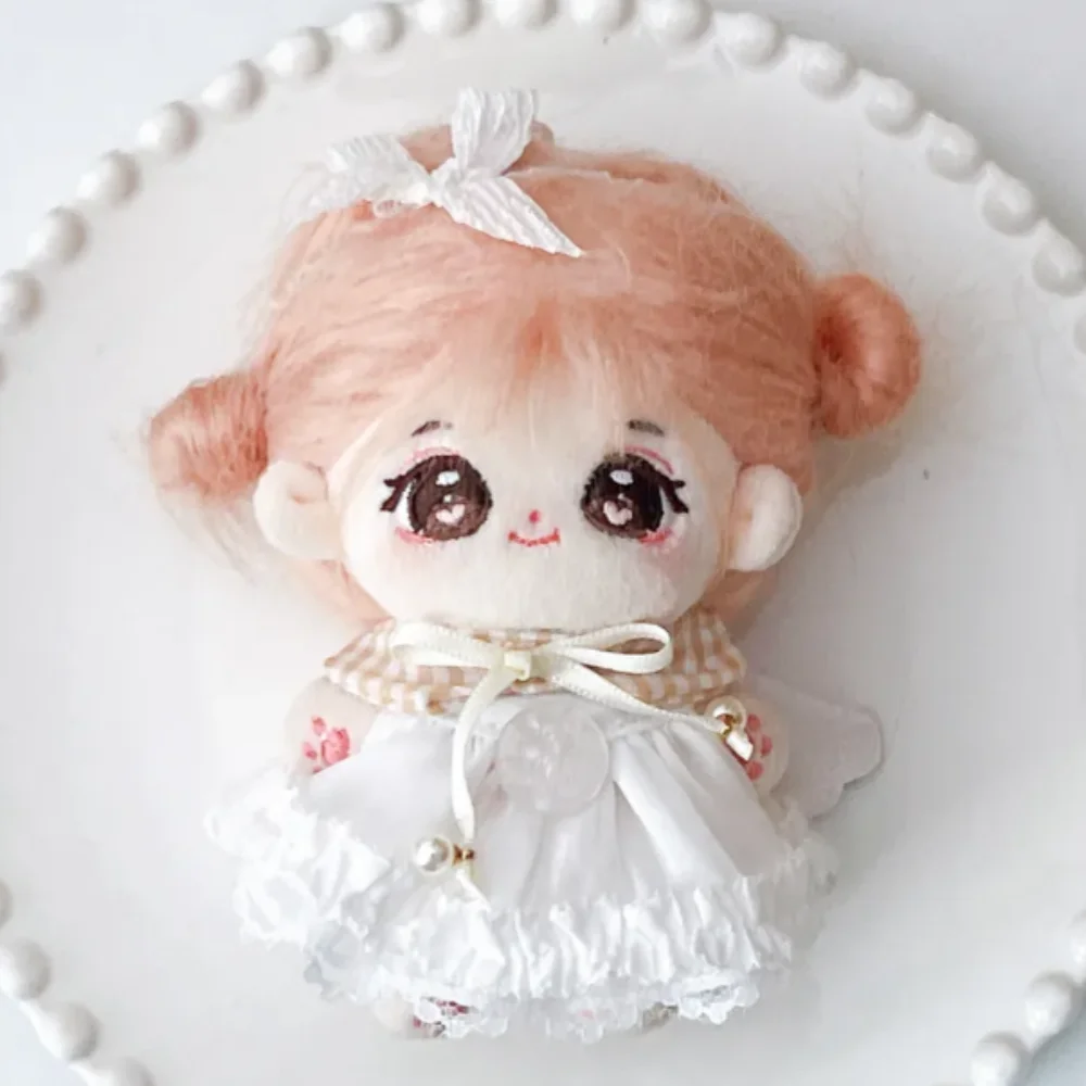 DIY Clothing Strap Dress 10cm Cotton Clothes Suit Lovely Clothes Outfit White Bow Knot Dress Up Set Accessories