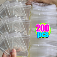 200/10pcs Self Sealing Bags Jewelry Rings Earrings Necklace Anti-Oxidation Storage Bags Organizer Transparent Packaging Pouches