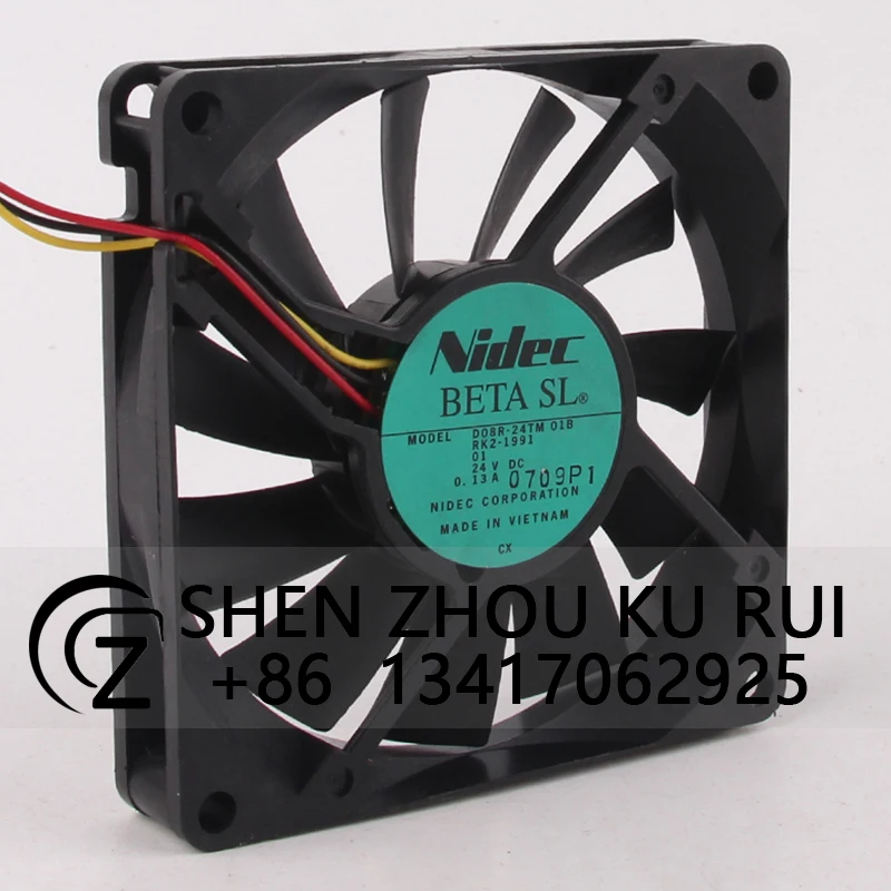 Case Fan  for NIDEC D08R-24TM 01B 80x80x15MM 24V 0.13A 8015 Inverter Cooling Fan